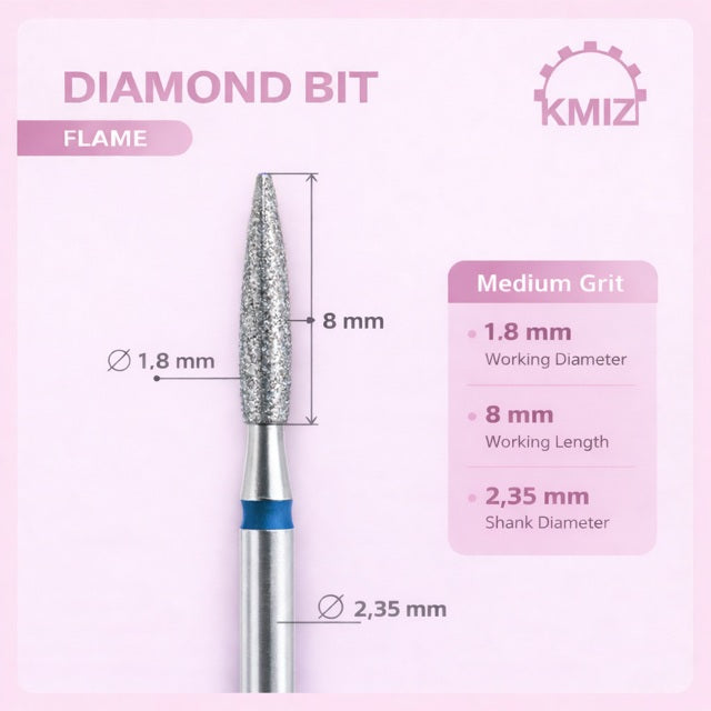 Diamond Nail Bit Blue Flame KMIZ 1.8P-8C