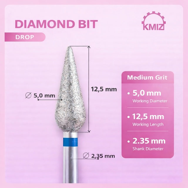 Diamond Nail Bit Blue Drop KMIZ 5.0P-12.5C