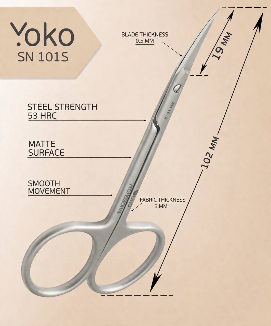 Yoko Professional Cuticle Scissors