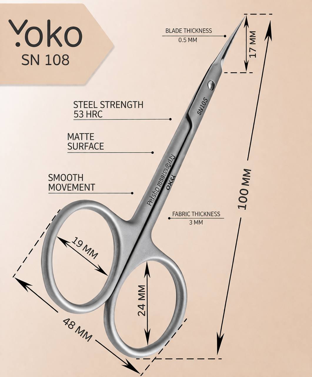 Yoko Professional Cuticle Scissors