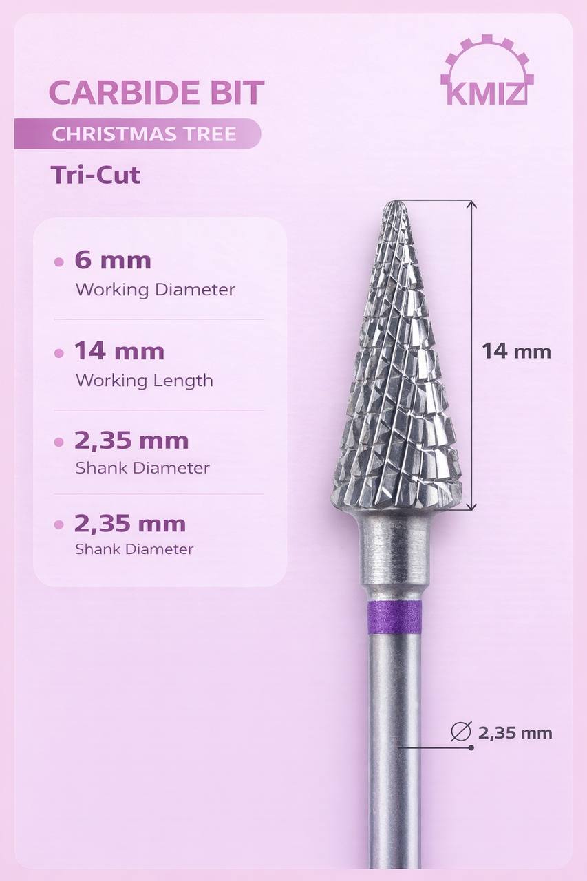 Carbide Nail Bit Purple Christmas Tree KMIZ 060 L14