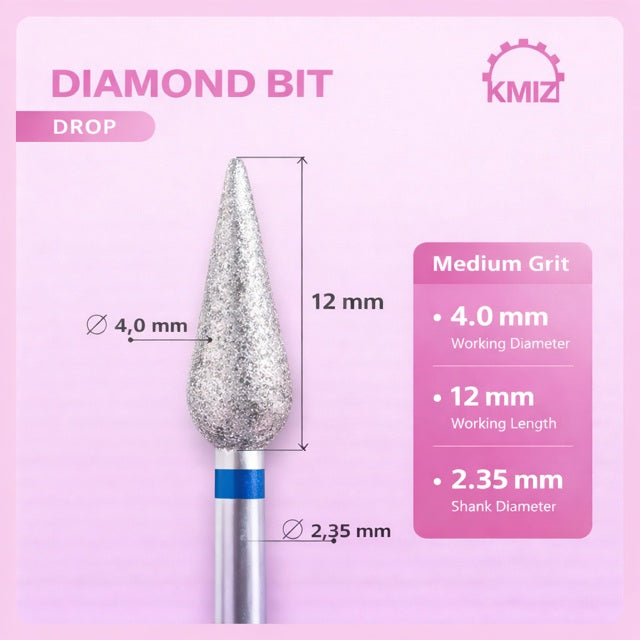 Diamond Nail Bit Blue Drop KMIZ 4.0P-12C