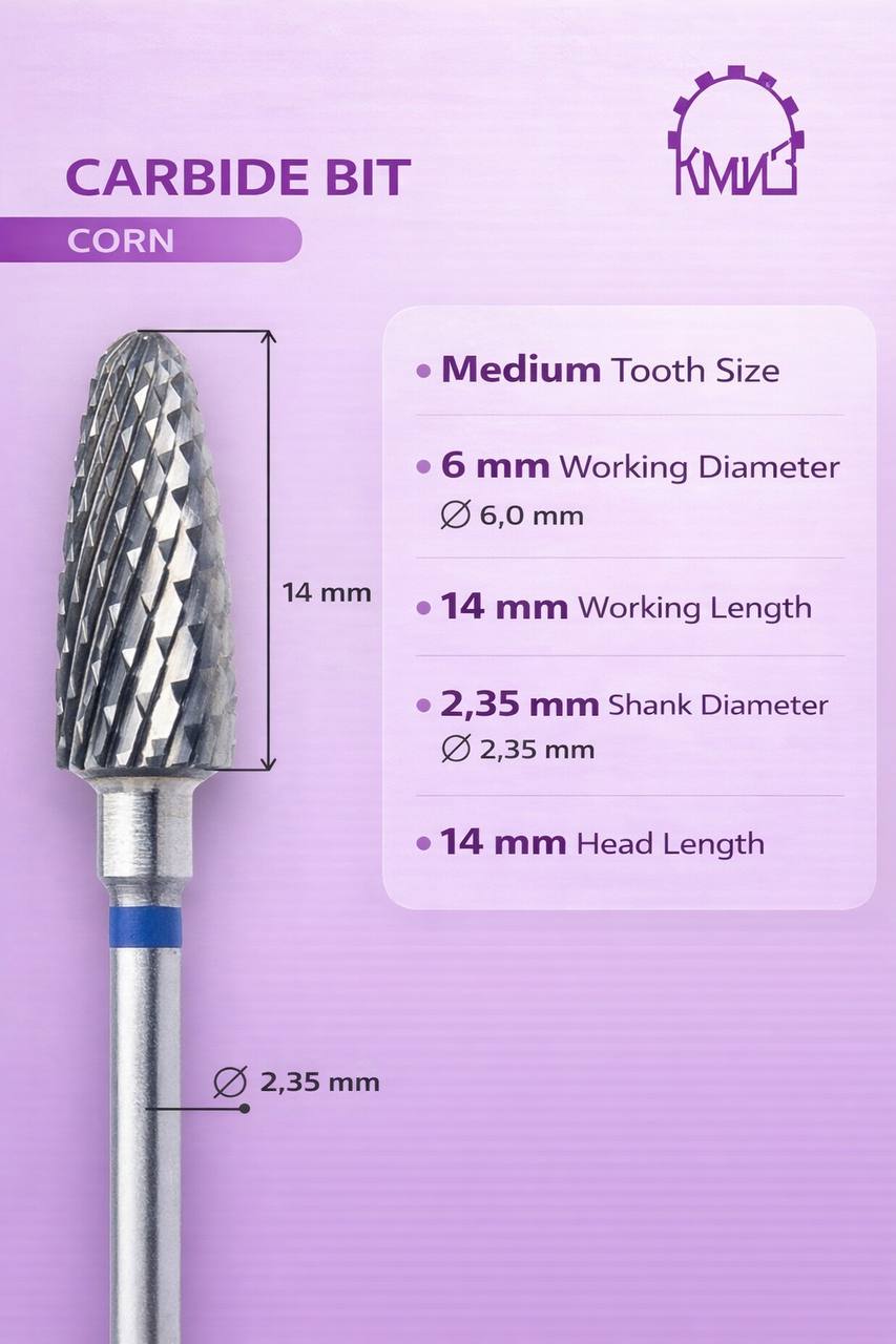 Carbide Nail Bit Blue Corn KMIZ 060-C TBC L14