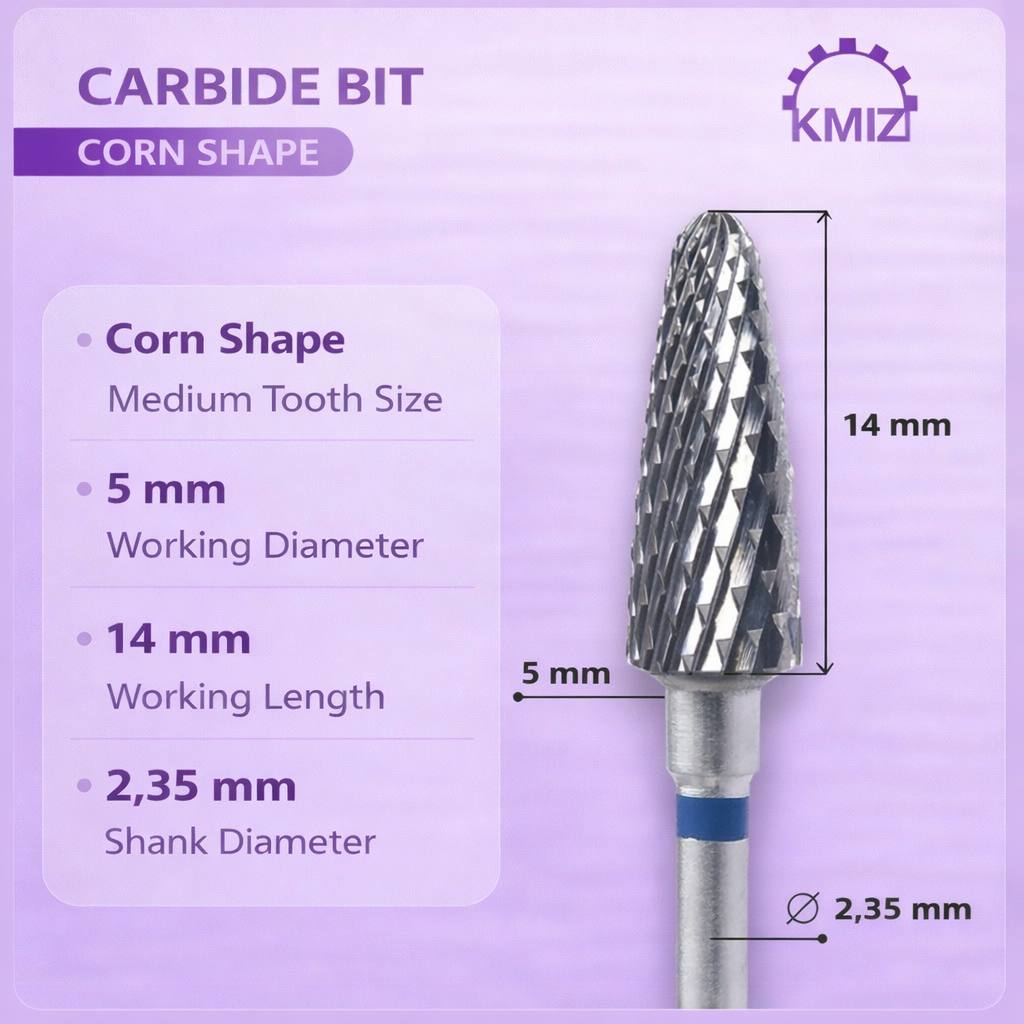 Carbide Nail Bit Blue Corn KMIZ 050-C TBC L14