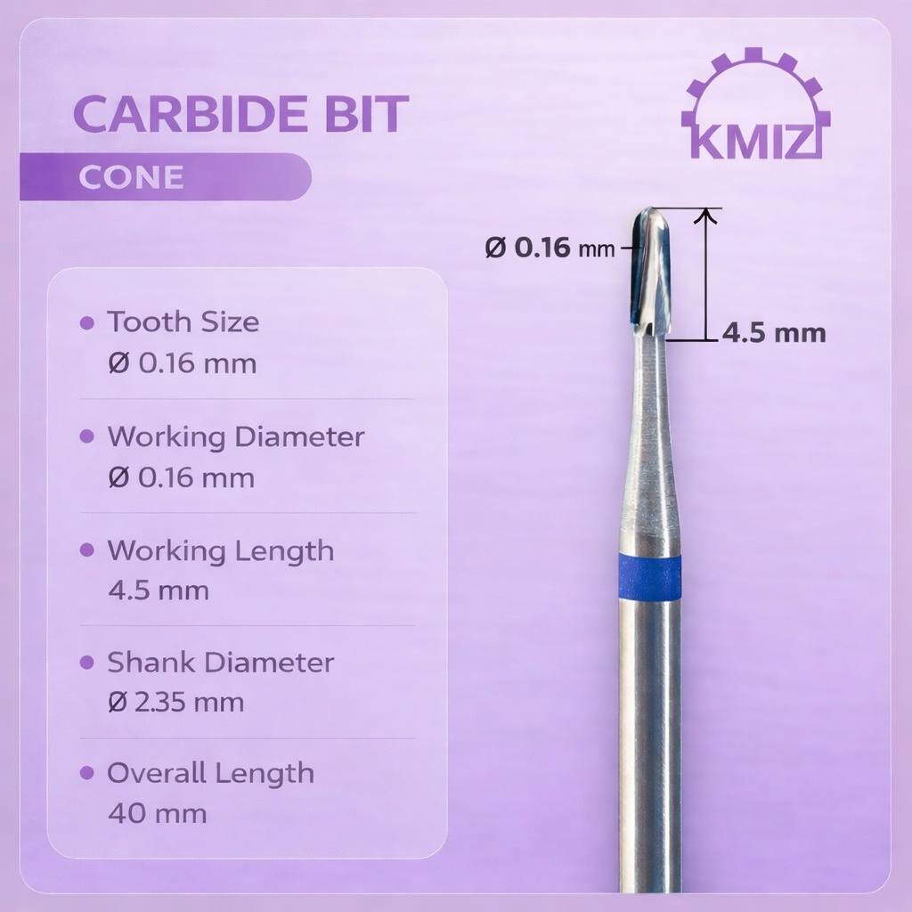 Carbide Nail Bit Blue Cone KMIZ 016-C TBC L4.5