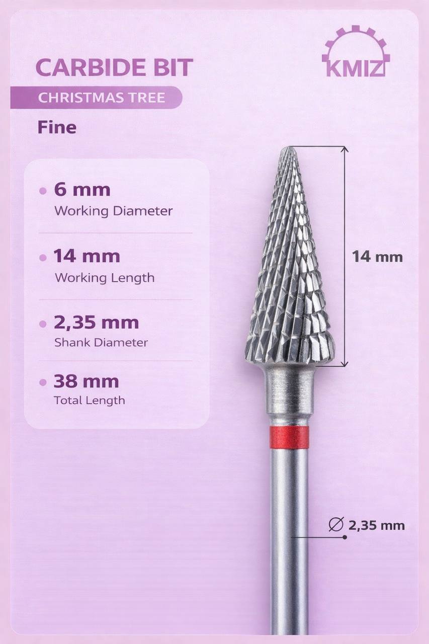 Carbide Nail Bit Red Christmas Tree KMIZ 060-M TBC L14