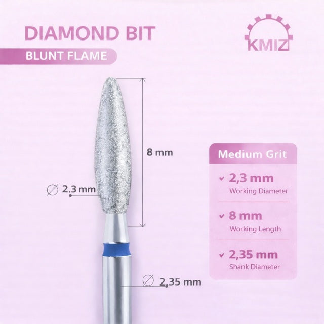 Diamond Nail Bit Blue Flame KMIZ 2.3P-10C/T