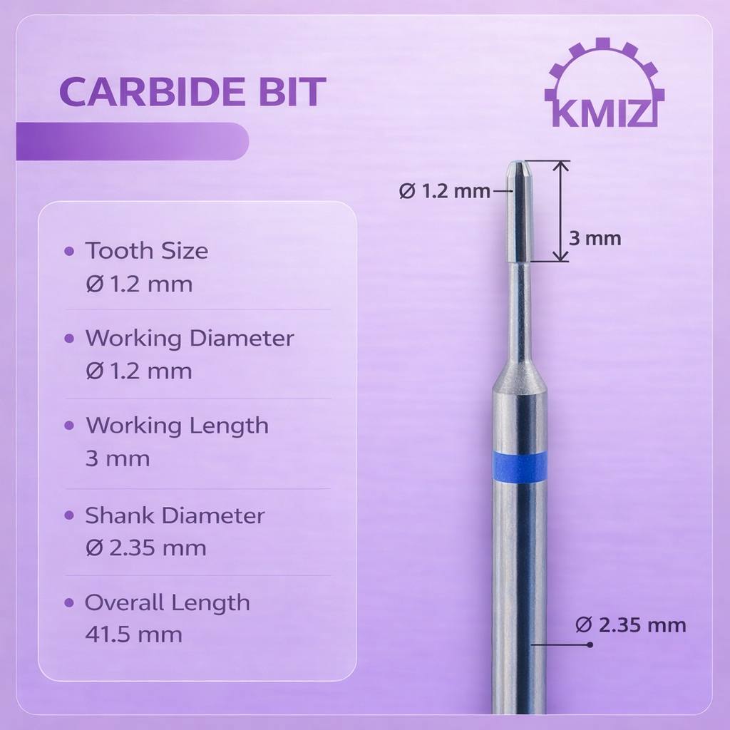 Carbide Nail Bit Blue Safe Flame KMIZ 012-3 C TBC L13