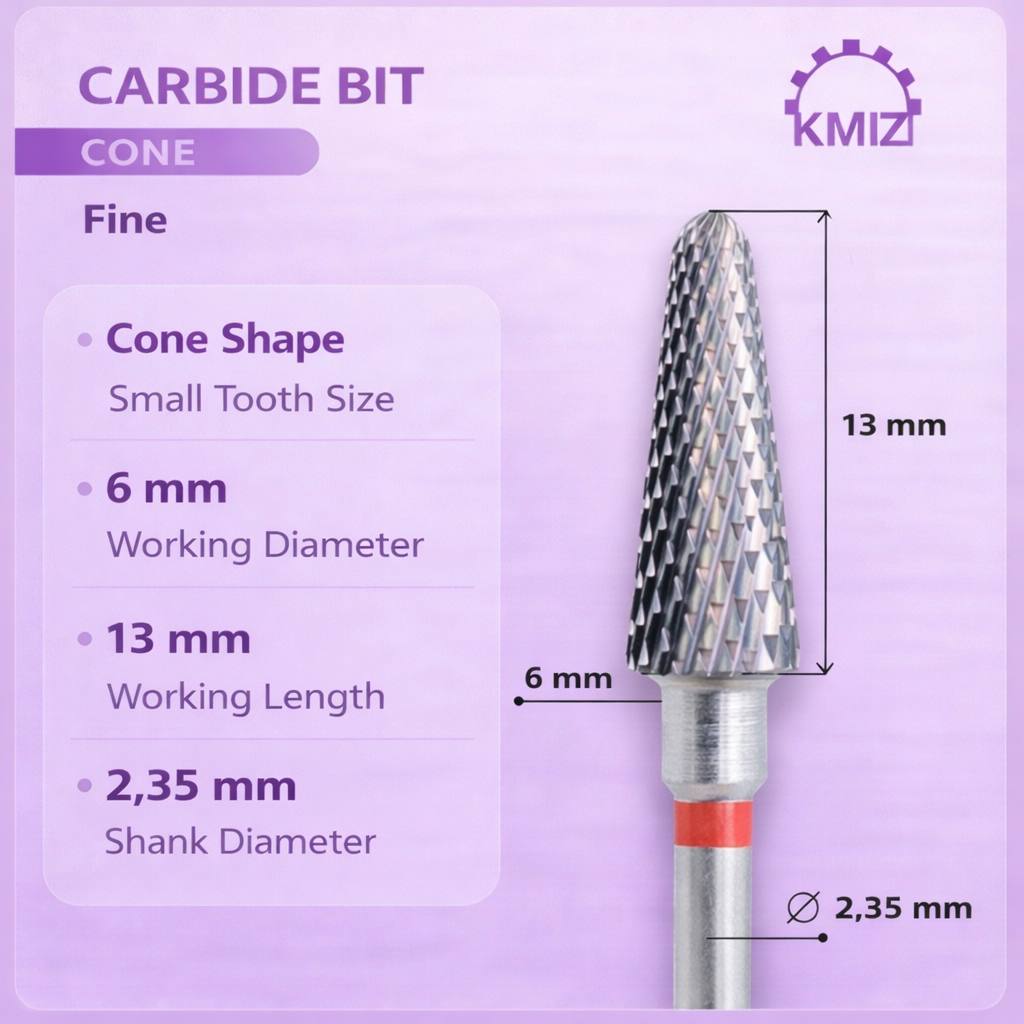 Carbide Nail Red Cone Bit KMIZ 060-M TBC L13