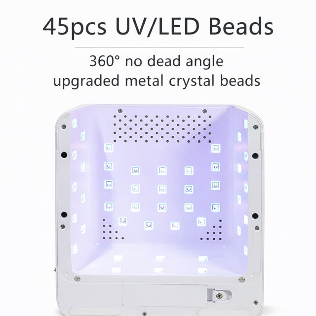 Professional Cordless UV LED Nail Lamp 45 Beads Smart Sensor LCD Display Fast Gel Curing