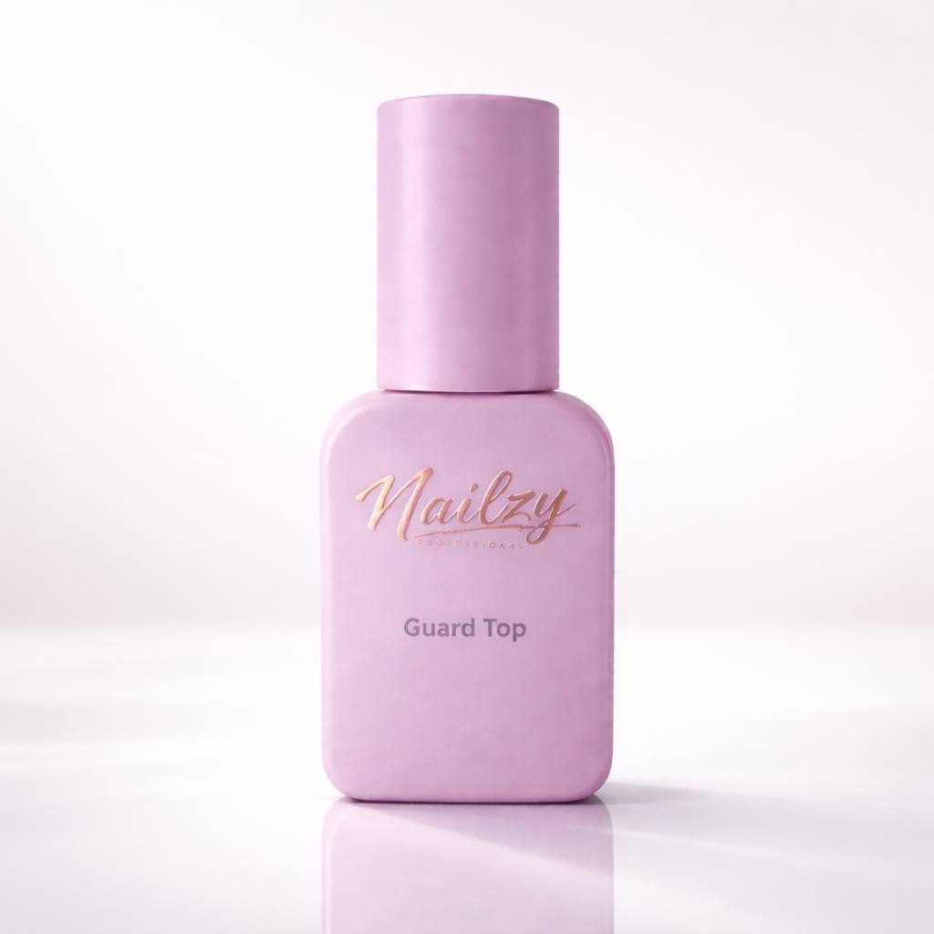 Nailzy Guard Top Professional No Wipe Top Coat Glass Shine HEMA Free
