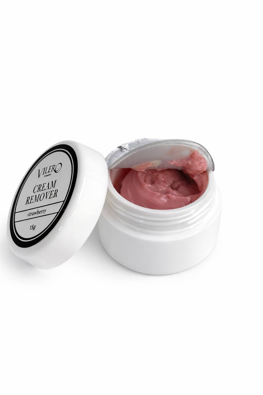 VILERO Strawberry Cream Remover for Eyelash Extensions 15g